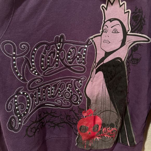 Disney Parks Evil Queen Villain Snow White Purple Embellished Zip Jacket XL - Picture 7 of 8